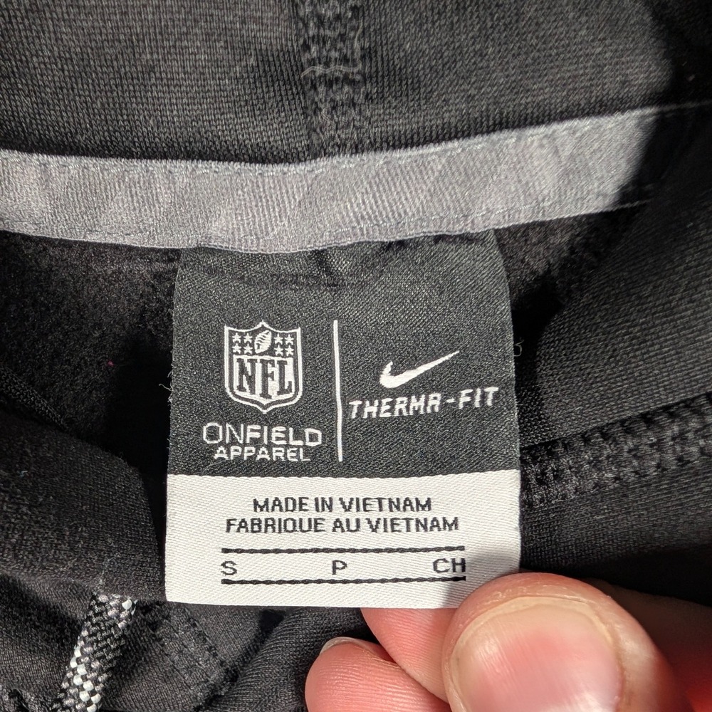 Carolina Panthers Hoodie Mens Small Black Nike On Field Therma-FIT Pullover NFL - Picture 2 of 9